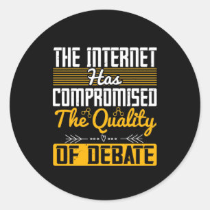 Sticker Rond Internet A Compromis La Qualité Du Débat