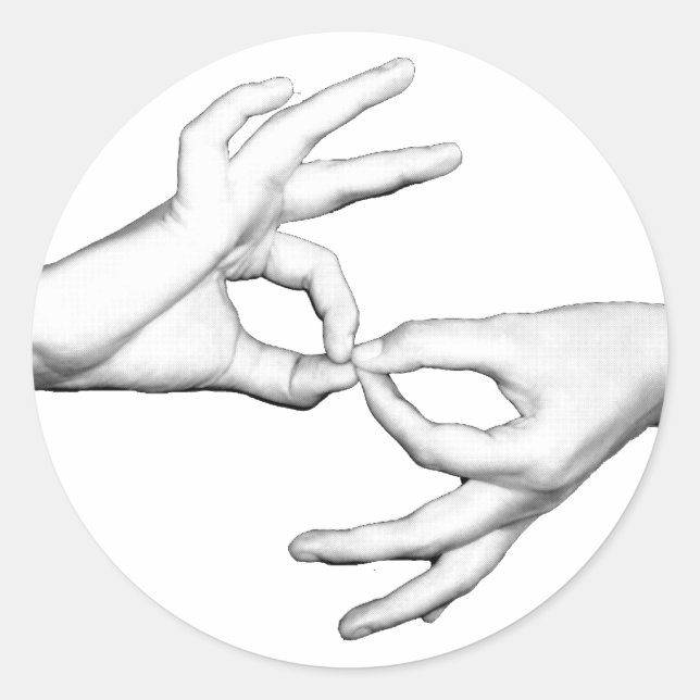 Sticker Rond Interprète ASL (Devant)