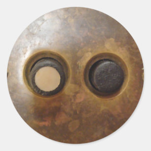 Sticker Rond Interrupteur de lampe victorien de bouton poussoir
