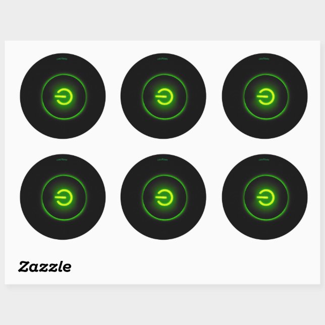 Sticker Rond interrupteur rond label bouton marche/arrêt (Feuille)