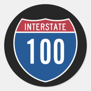 Sticker Rond Interstate 100