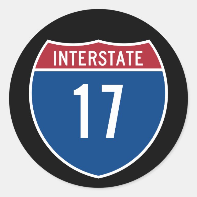 Sticker Rond Interstate 17 (Devant)