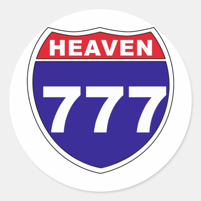 Sticker Rond "Interstate" Heaven 777 (Devant)