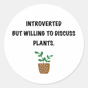 Sticker Rond Introduction et plante