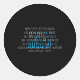 Sticker Rond Introduire la description du type de personnalité