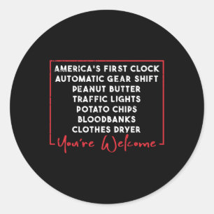 Sticker Rond Inventions noires Mois de l'histoire noire Hommes