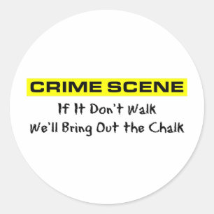 Sticker Rond Investigateur de scène du crime