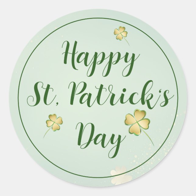 Sticker Rond Invitation audacieuse pour la Saint-Patrick (Devant)