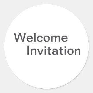 Sticker Rond Invitation Bienvenue