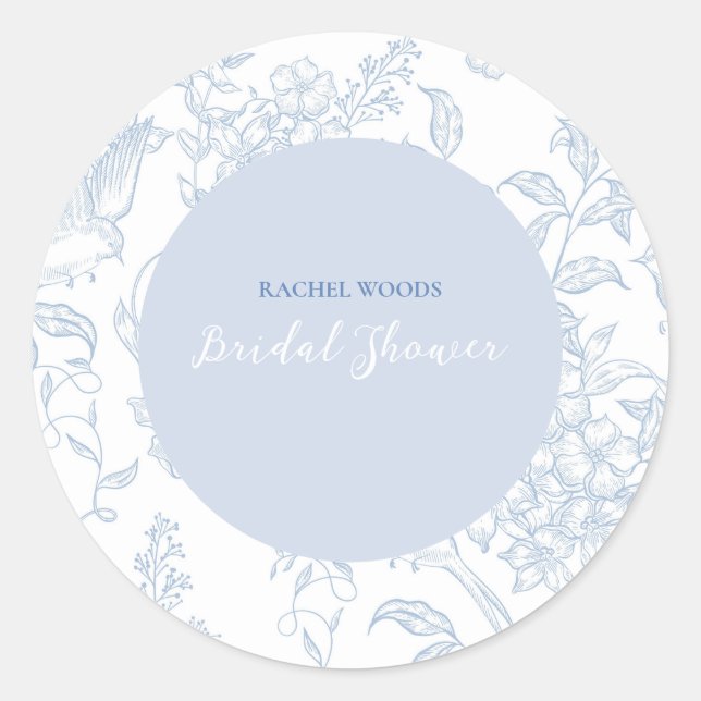 Sticker Rond Invitation de mariage avec fleurs sauvages Somethi (Devant)