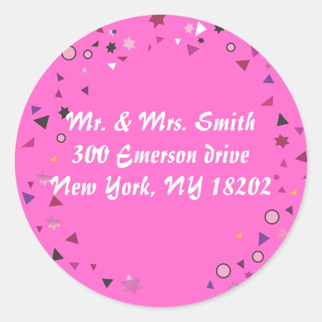 Sticker Rond Invitation du Bat mitzvah Abstact Tree of Life (Devant)