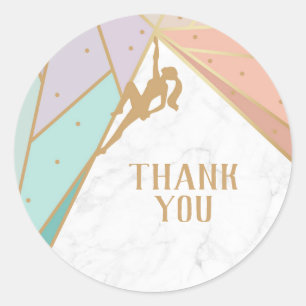 Sticker Rond Invitation Escalade Rock