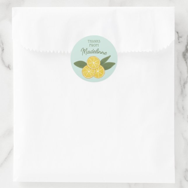 Sticker Rond Invitation pour une fête de mariage : Gâteau au ci (Sac)