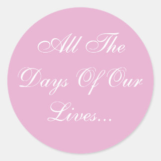 Sticker Rond Invitations mariage Pink Pearl