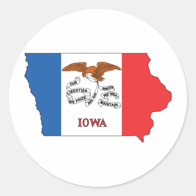 Sticker Rond Iowa (Devant)