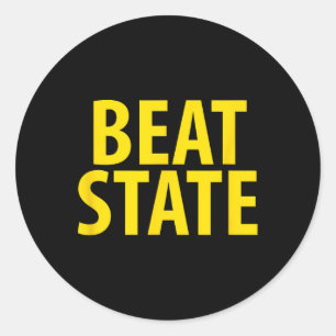 Sticker Rond Iowa Battu Maison D'État Divisé État De L'Ia