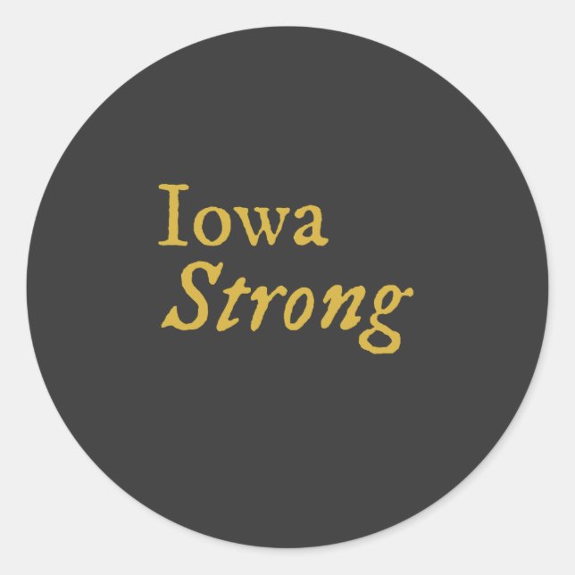 Sticker Rond Iowa fort (Devant)