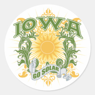 Sticker Rond Iowa solaire