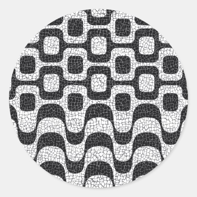 Sticker Rond Ipanema / Copacabana Boardwalk (Devant)