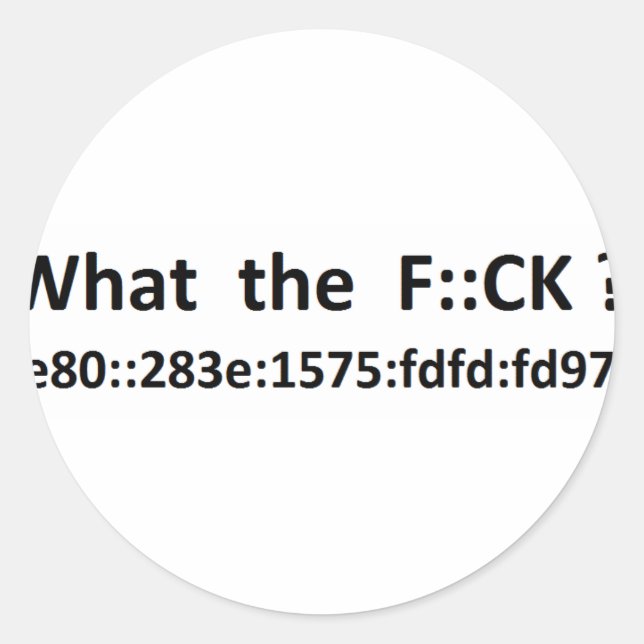 Sticker Rond ipv6 (Devant)