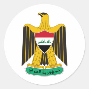 Sticker Rond Irak pays blason armoiries symbole emblème aigle