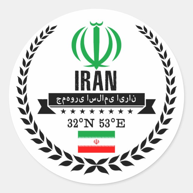 Sticker Rond Iran (Devant)