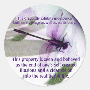 Sticker Rond Iridescence de libellules