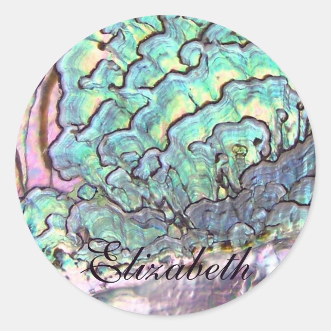 Sticker Rond Iridescent Beautiful (Devant)