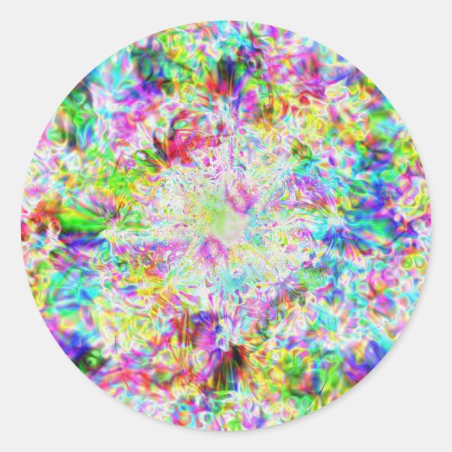 Sticker Rond Iridescente Chrome 8 (Devant)