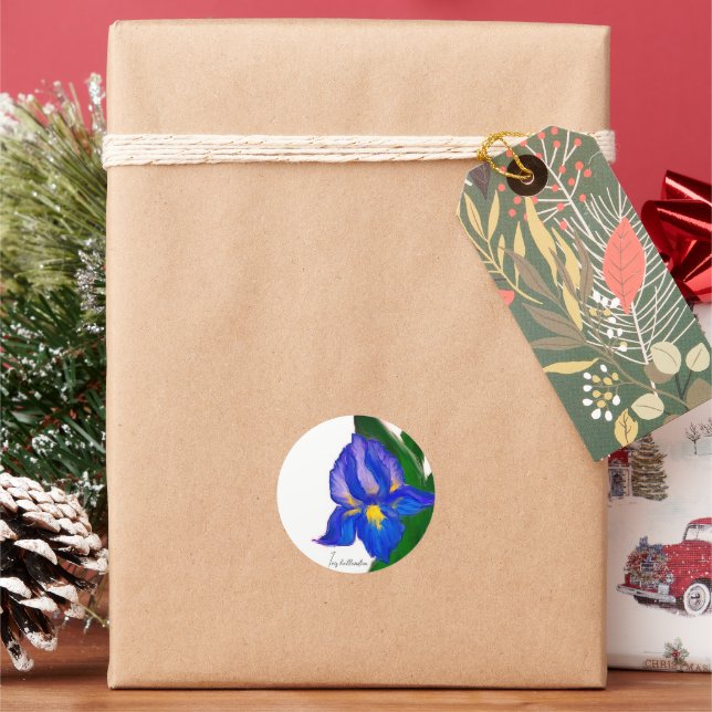 Sticker Rond Iris (vacances)