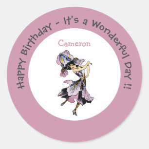 Sticker Rond Iris - Fleur de Lis Fourniture de Fleurs Whimsical