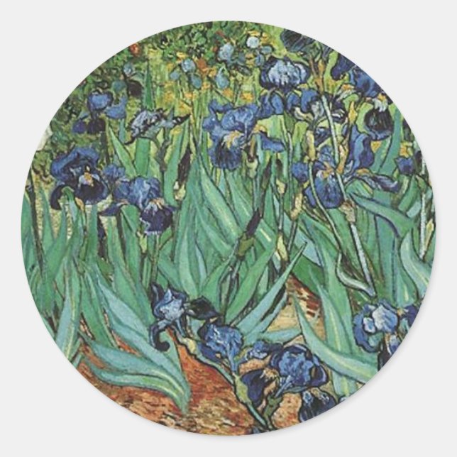 Sticker Rond Iris Vincent van Gogh (Devant)