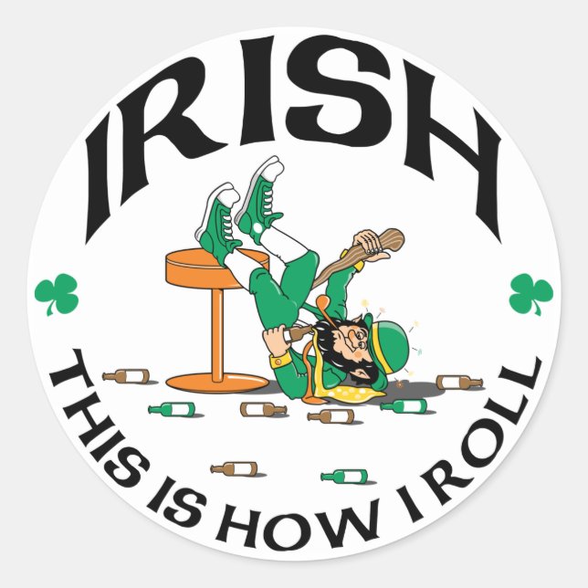 Sticker Rond Irish C'Est Comme Ça Que J'Appelle Un Cadeau (Devant)