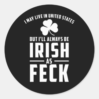 Sticker Rond irish comme feck