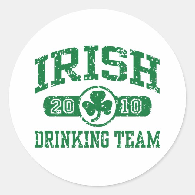 Sticker Rond Irish Drinking Team 2010 (Devant)