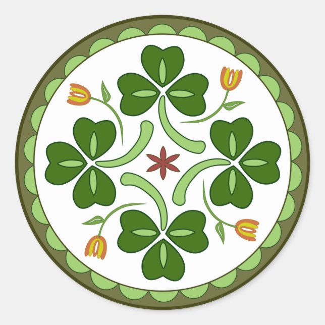 Sticker rond - Irish Good Luck Hex (Devant)