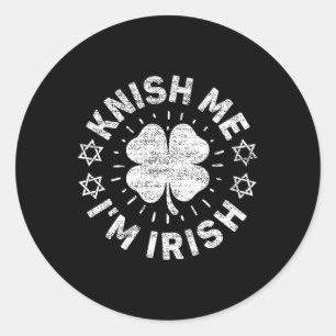 Sticker Rond Irlandais Amateur de nourriture Jour de la Saint P