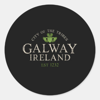 Sticker Rond Irlandais Claddagh Galway Irlande