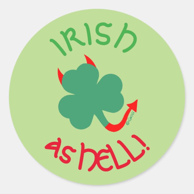 Sticker Rond Irlandais comme Shamrock de danse enfantine (Devant)