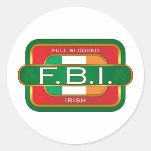 Sticker Rond Irlandais de F B I