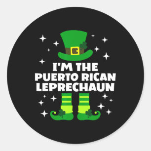 Sticker Rond Irlandais drôle Leprechaun St patrick Da
