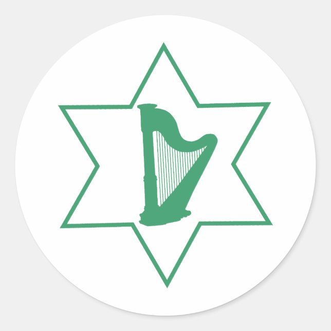 Sticker Rond Irlandais et juif (Devant)