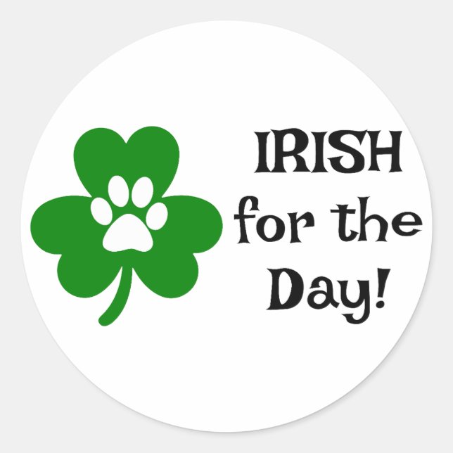 Sticker Rond Irlandais pour le jour ☘️ 🍻 (Devant)