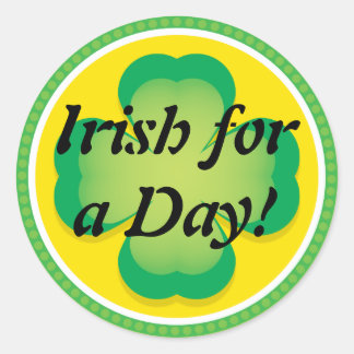 Sticker Rond Irlandais pour un jour de cloche