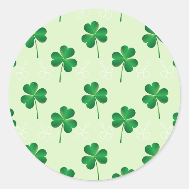Sticker Rond irlandais trois motif feuille (Devant)