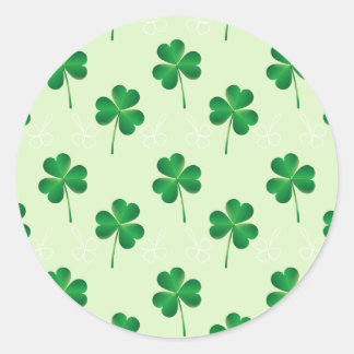 Sticker Rond irlandais trois motif feuille