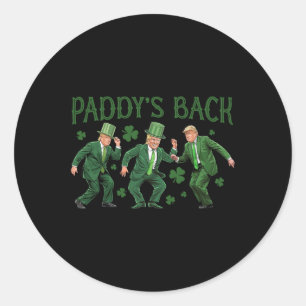 Sticker Rond Irlandais Trump Funky Jour de la Saint Patrick Dan