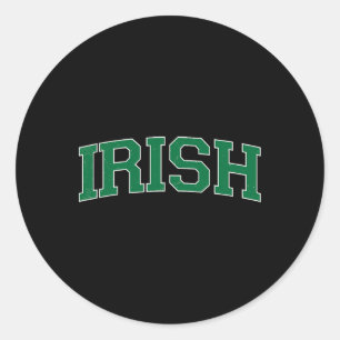 Sticker Rond Irlandais Vintage St. Patrick's Day Tee Vert Rétro
