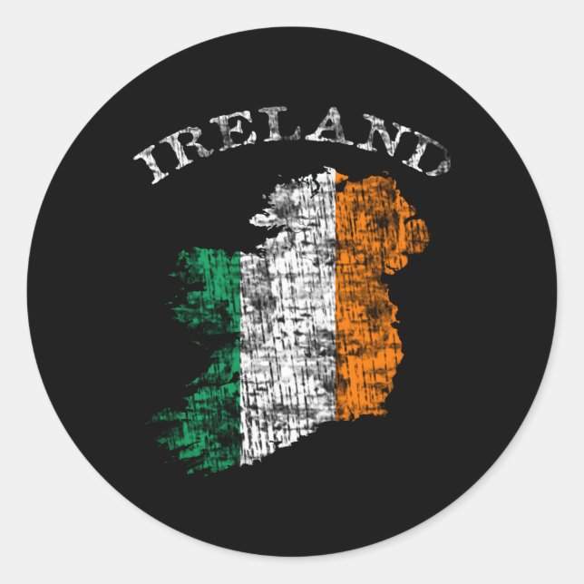 Sticker Rond Irlande Couleurs du drapeau irlandais (Devant)
