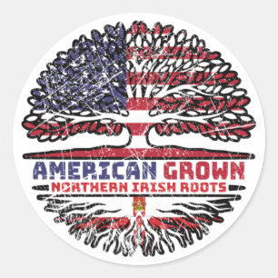 Sticker Rond Irlande du Nord Ulster États-Unis Amérique États-U